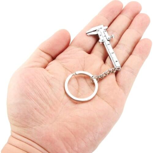 Car-styling Vernier Caliper Ruler Model Keychain for Honda Civic Accord Fit CRV Opel Mokka Antara Astra Vectra Corsa