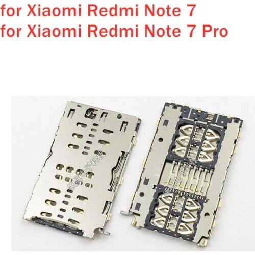 For Xiaomi Redmi Note 7 Pro Card Reader SIM SD Card Slot Connector Socket Holder Tray Reader Replacement Repair Spare Parts