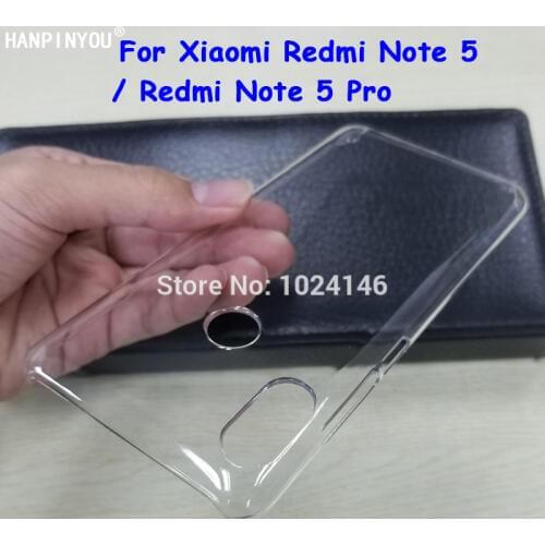 For Xiaomi Redmi Note5 / Note 5 Pro 5Pro 5.99" New Slim Crystal Transparent Hard PC Back Case DIY Cover Protection Skin Shell