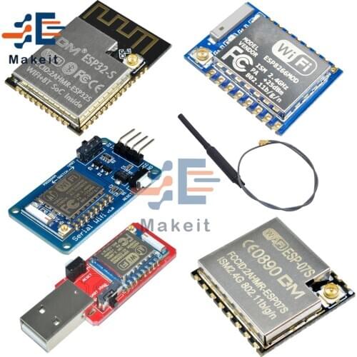 ESP8266 ESP-07 ESP-07S ESP32-S Serial to Wireless WIFI Bluetooth Expansion Board Module with 2.4GHz IPEX Antenna for Arduino