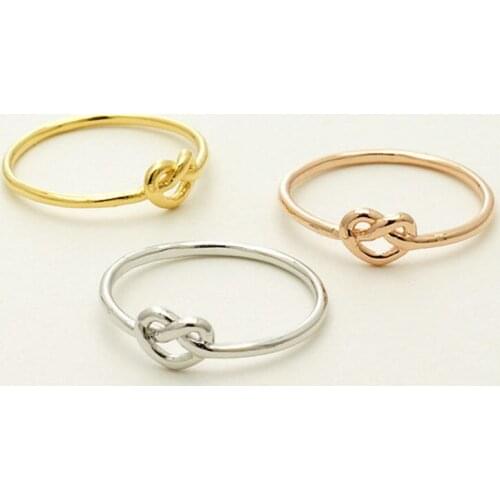 Knot Heart Ring / dainty love heart ring lot