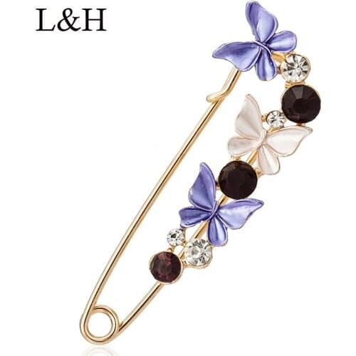 LAALOO HU Butterfly Brooches For Clothes