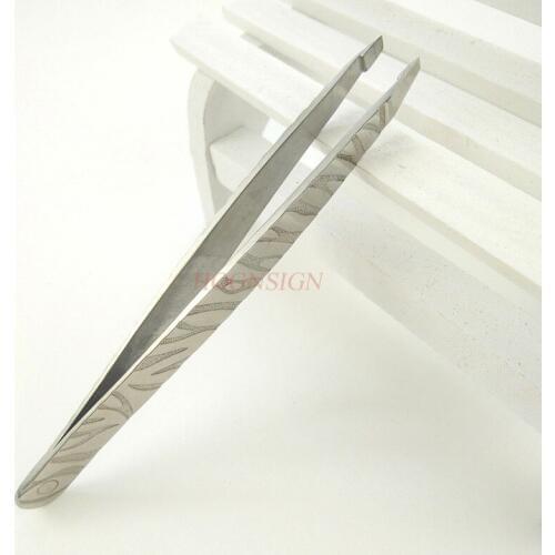 Small tweezer Slant Tip Eyebrow Tweezer Clip Hair Remover Anti-skid Design Facial Makeup Tools False Eyelashes Forcep Beauty