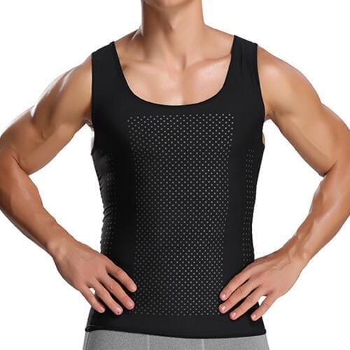 Mens Corset Vest Shirts Body Shaper Slimming Compression Abdomen Tummy Belly Control Slim abdominal Binder For Man Shapewear