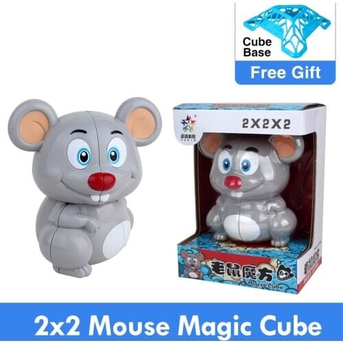 New Zhisheng Yuxin Mouse 2x2 Speed Cube Magic Puzzle Professional 2x2x2 Cubo Magico Brain Teaser Education Toys Christmas gifts