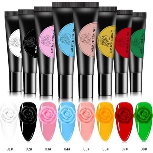 New Nail Embossed Phototherapy Enamel Glue 3D Three-dimensional Carved Plastic Painted Plastic DIY Nails Fast Carved