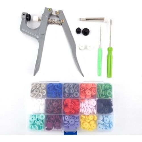 360 Sets T5 Plastic Snap Button with Snaps Pliers Tool Kit & Organizer Containers,Easy Replacing Snaps,DIY Family Tailor