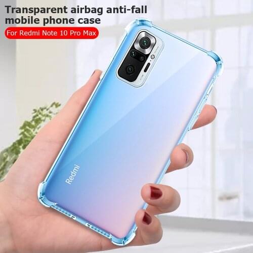 Airbag Shockproof Case for Xioami Redmi Note 8 2021 9 10 pro max Case Transparent TPU Case for Redmi Note 8 T Pro 2021 10s Funda