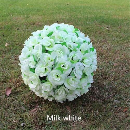 New 50cm Large size Simulation Silk Flowers Artificial Rose Kissing Ball For Wedding Valentines Day Party Decoration Supplies