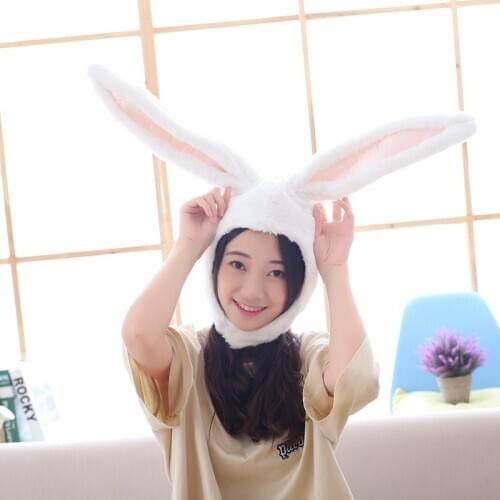 Cartoon Rabbit Ears Animal Cosplay Costumes Props Cute Bunny Hat Take Photo Cap Web Celebrity