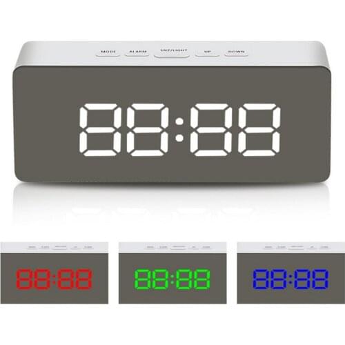 LED Digital Smart Alarm Clock Watch Electronic Desktop Clock USB Wake-up Clock with Projection Time Snooze Decorative Clock