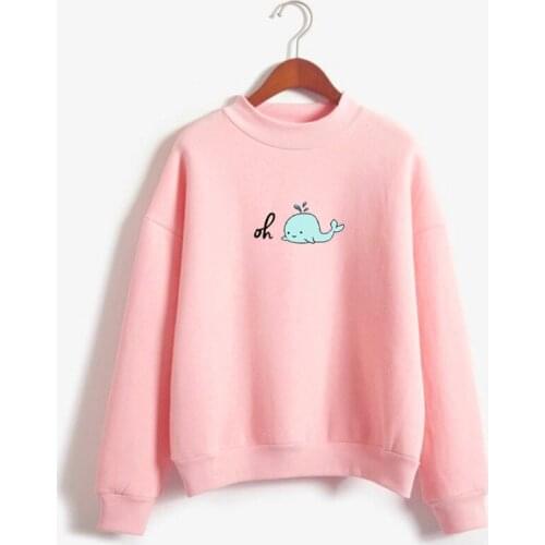 Autumn and Winter New Sweatshirt Oh Whale My Whale Free Excellent Top Sweatshirt Oh Whale Hoody Cute Kawaii Sweatshirt