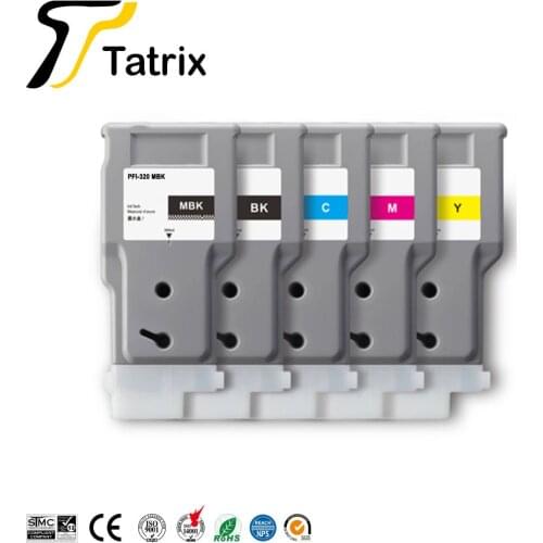 Tatrix PFI-320 PFF-320 for Canon PFI320 Refillable Ink Cartridge for Canon TM200 TM205 TM300 TM305 200 205 300 305 printer