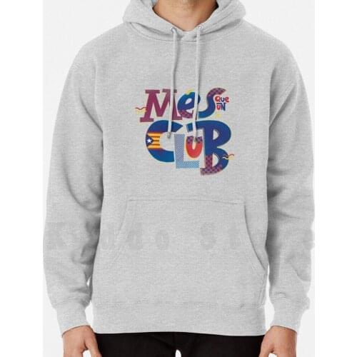 Més Que Un Club Hoodie Long Sleeve Spain Espa ? A Catalu ? A Catalan Espa ? Ol Football Soccer Mes Que Un Club