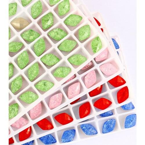 Ice Lemon Shape Rhinestone decoration Ice Flowers K9 Glass Crystal Sewing & Fabric Pointback Fancy Stone Crystal Rhinestone ice