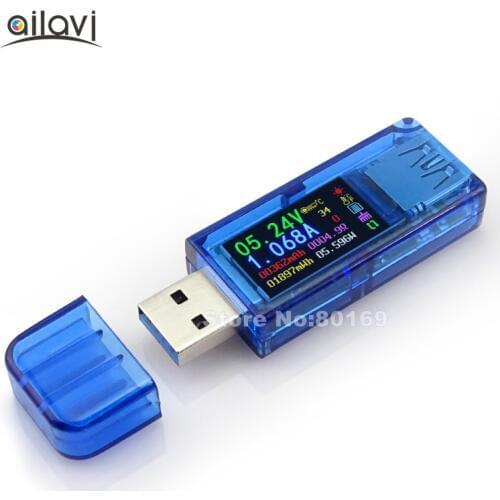 USB Tester USB3.0 IPS Color LCD Voltmeter Ammete Multimeter Battery Charge Power Bank USB Tester