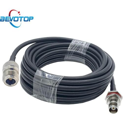 Waterproof TNC Female Bulkhead to N Male Plug Adapter RG58 Cable 50 Ohm RF Coaxial Extension Cord Jumper 15cm 50cm 1M 3M 5M 10M