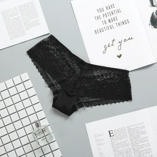 BALALOUM 3pcs New Arrivals Sexy Ladies Lace Panties Hollow Out High Quality Underwear Briefs For Women Seamless Lingerie 3Colors