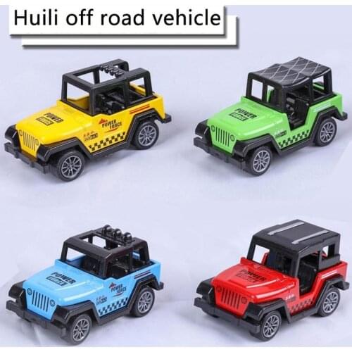 1pc Alloy Car Pull Back Car Childrens Toy Model Off-road Vehicle Police Car Baby Toy Random Color Toy Car
