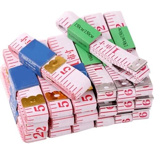 10pcs/lot wholesale 150cm Multifunctional Waist soft tape measure ruler inch/cm three-circumference clothing measure tape