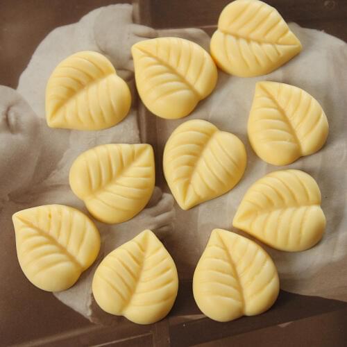 20PCS Beautiful Colorful Leaf Resin Cabochon --13x15mm(CAB-DG-7)