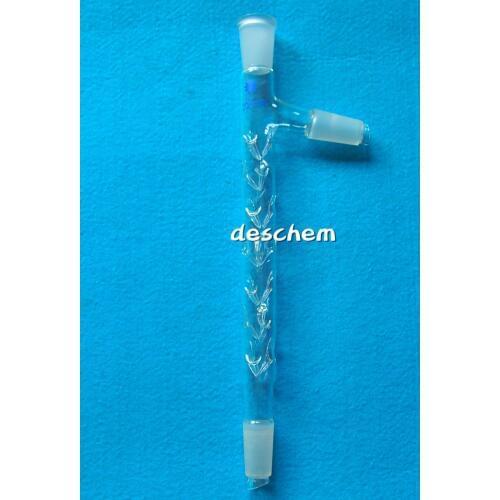 200mm,24/40,Glass Vigreux Distilling Column With Side Arm,Lab Chemistry Glassware