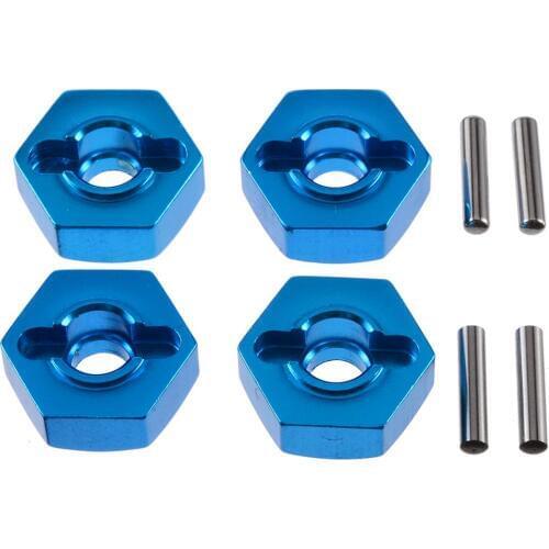 4Pcs 12mm Aluminum Wheel Hex Nut With Pins Drive Hubs 4P HSP 102042 1/10 Upgrade Parts For 4WD RC Car Himoto