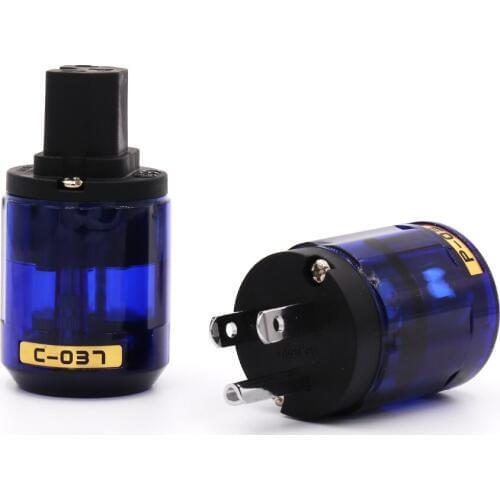 5pair P-037 Pure Coppper Rhodium-Plated US Power Plug & C-037 IEC Plugs For Hi End Power Cable