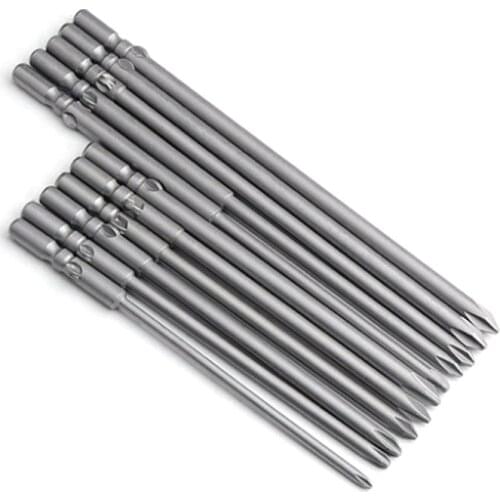 7Pcs/8PCS 802 6mm Round Shank Magnetic Phillips Cross Screwdriver Bits Electric Screwdriver bits 120mm 150mm 200mmLength PH1 PH2