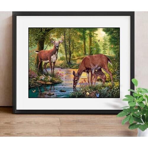 Diamond Mosaic 5D DIY Diamond Painting Deer Decoration Home Full Square Picture Of Rhinestone Diamond Embroidery Animals