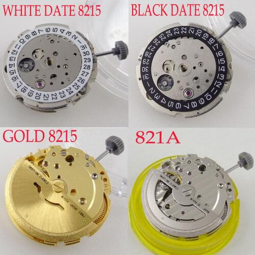 Gold/Silver Japan Genuine Miyota 8215/821A Automatic Movement White/Black Date Wheel High Accuracy