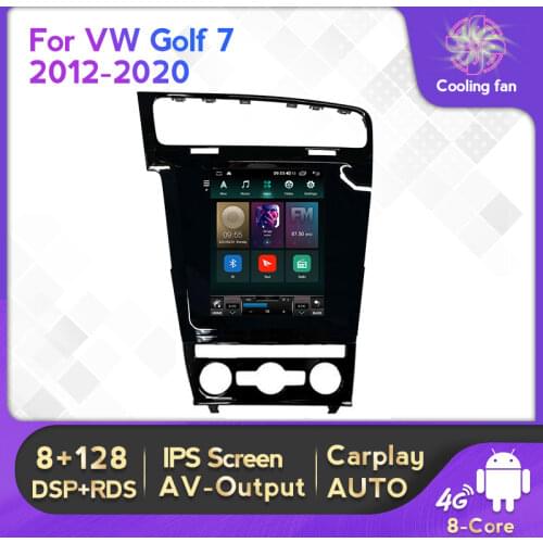 Android 11 6+128G Tesla Style Car Radio Multimedia Player For Volkswagen Golf 7 2012-2020 Navigation GPS 4G Lte Carplay+Auto BT
