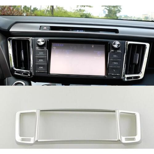 Car Styling For Toyota RAV4 2014 2015 2016 2017 ABS Air Conditioner Middle Central Outlet Vent Cover