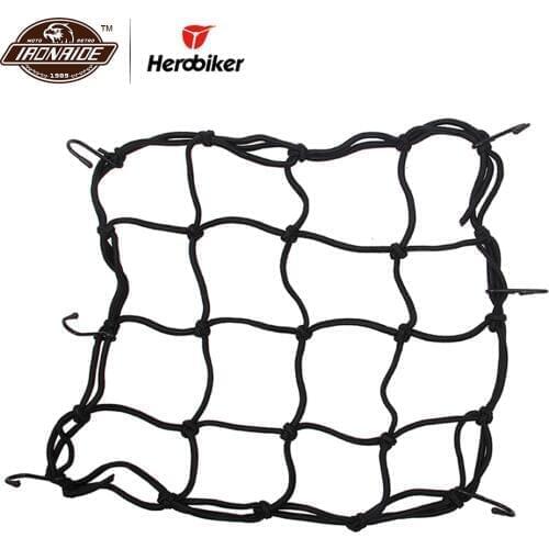 HEROBIKER Motorcycle Luggage Net Motorbike Net Helmet Mesh Cargo Net Mesh Bungee Mesh Helmet Holder