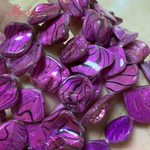 Natural Freeform Shell Red Purple Loose Natural Stone Beads For DIY Necklace Bracelet Jewelry Making Strand 15" Free Shipping