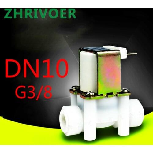 DN10 G3/8 RO, pipeline machine plastic solenoid valve three quick connect, three quick insert, water dispenser direct plug valve