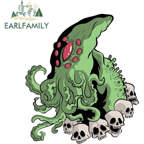 EARLFAMILY 13cm X 3.1cm for Skeleton Decal Vinyl Car Stickers Car Assessoires Waterproof Skateboard Motorcycle DIY Goods