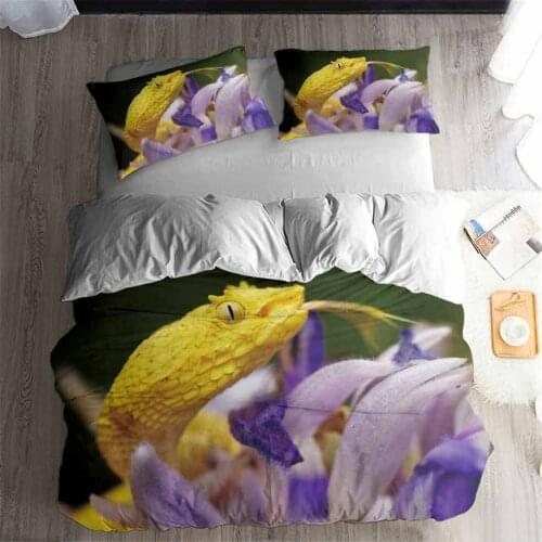 HELENGILI 3D Bedding Set animals series Snake Print Duvet cover set bedclothes with pillowcase bed set home Textiles