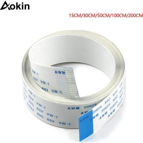 15Pin FPC Cable Ribbon Flex CSI Cable with 15cm 30cm 50cm 100cm 200cm Length for Raspberry Pi Camera