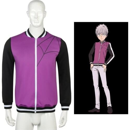 Anime Kemono Jihen Shiki Tademaru Cosplay Costume Unisex Purple Color Jacket Carnival Cosplay Outfits