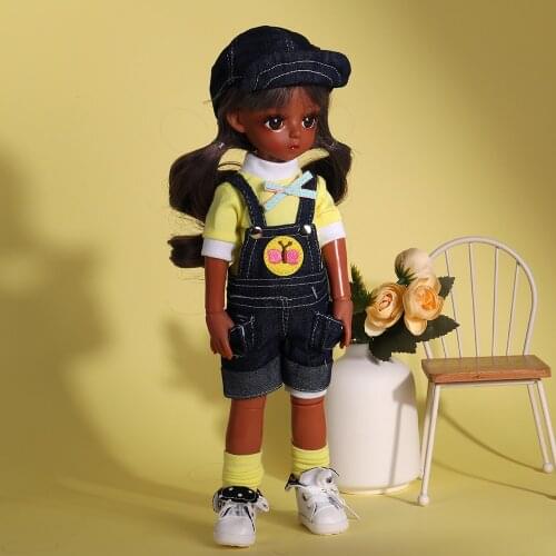 UCanaan BJD Doll 1/6 30CM 18 Ball Jointed Dolls Full Outfits Clothes Set Shoes Wig Hat Makeup Girls Collection Doll Best Gifts