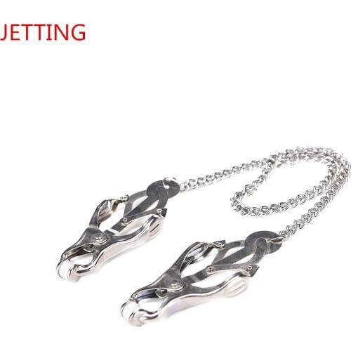 Metal Sex Slave Nipples Clips Chain Nipple Clamps Women Bondage Fetish Sex Toys For Couples In Adult Games Sex Products