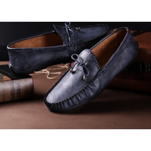 Men Quality Shoes New Casual Shoe for Men Leather Loafers Mens Walking Shoes Handmade Retro Casual Lazy Shoes Man Leather Flats