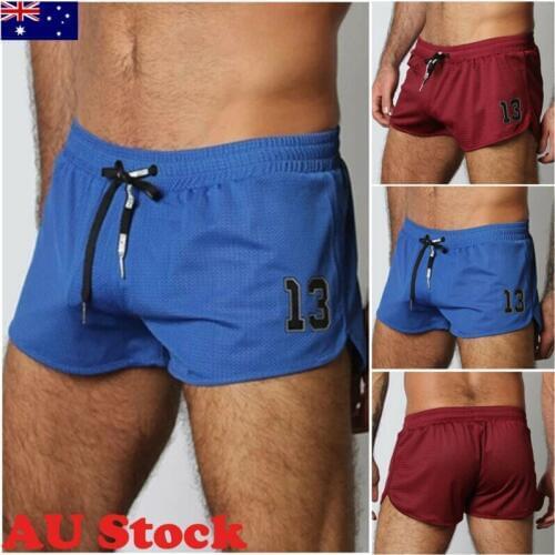 Mens Shorts Jogging Running Gym Sports Breathable Fitness Workout Short Pants AU
