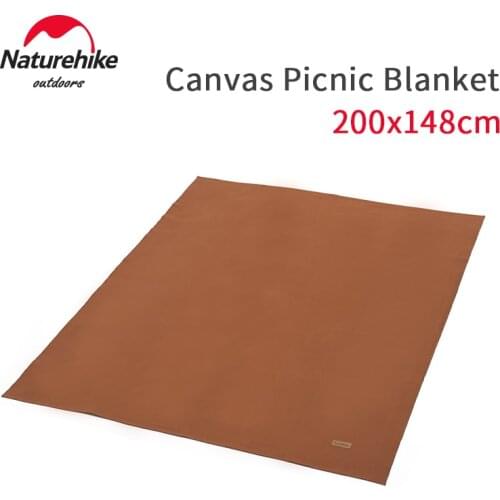Naturehike Portable Canvas Picnic Mat Waterproof Picnic Blanket Folding Camping Ground Mat 100% Cotton Park Tent Outing Blanket