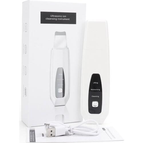 New Ultrasonic Skin Scrubber Deep Face Cleaning Machine Peeling Shovel Facial Pore Cleaner Face Skin Scrubber Lift Machine