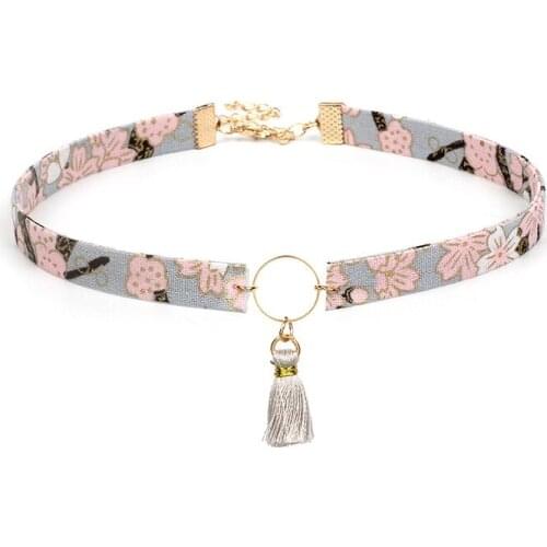 Japanese Style Chocker Crane Retro Tassel Clavicle Chain Literary Handmade Short Personality Necklace