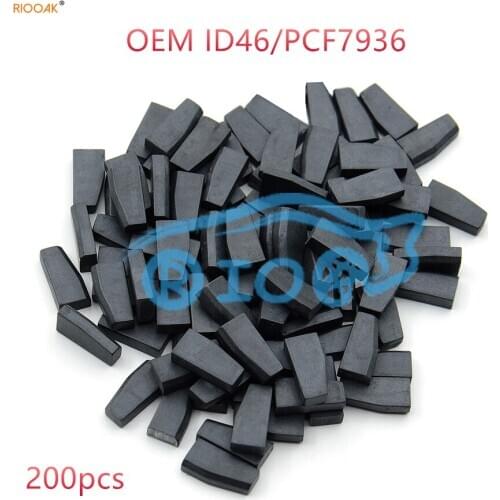 RIOOAK New 200pcs For Honda Hyundai Kia Mitsubishi Nissan Citroen Peugeot OEM ID46 PCF7936AA New Blank Car Key Transponder Chip