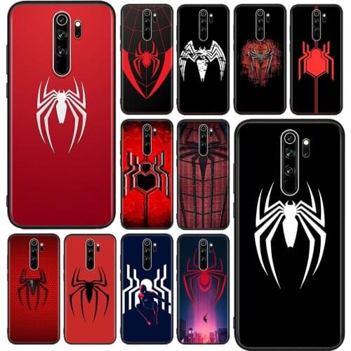 Marvel Super Spiderman LOGO For Xiaomi Redmi Note 10S 10 9 9S 9T 8T 8 7 6 5 Pro Max 5A 4X 4 5G Soft Silicone Phone Case