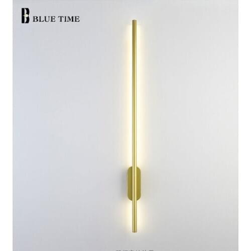 Gold Frame LED Wall Light For Bathroom Bedroom Living Room Bedside Light Mirror Front Lights Wall Lamp Indoor Lighting L100cm
